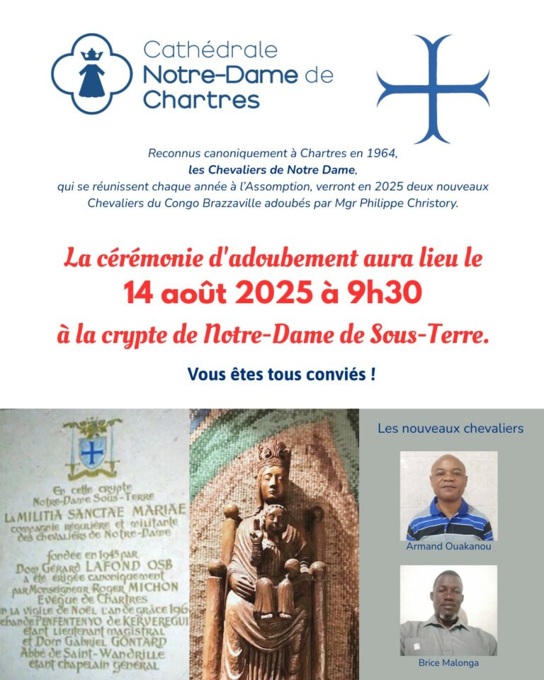 Chevaliers de Notre Dame adoubement 14 août 2025